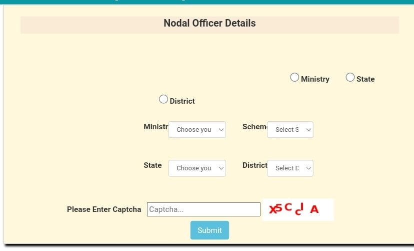 Viewing Nodal Officer Details Under Mizoram Scholarship