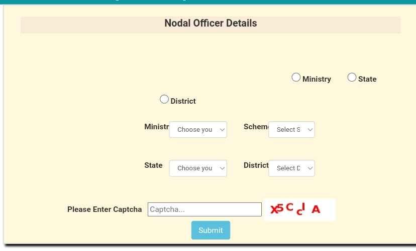 Viewing Nodal Officer Details Under Andaman & Nicobar Scholarship