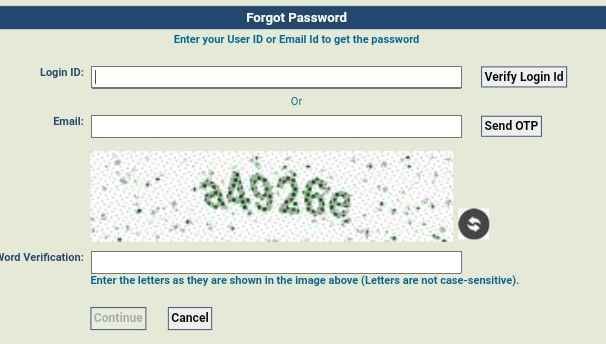 Retrieving Forgotten Password 