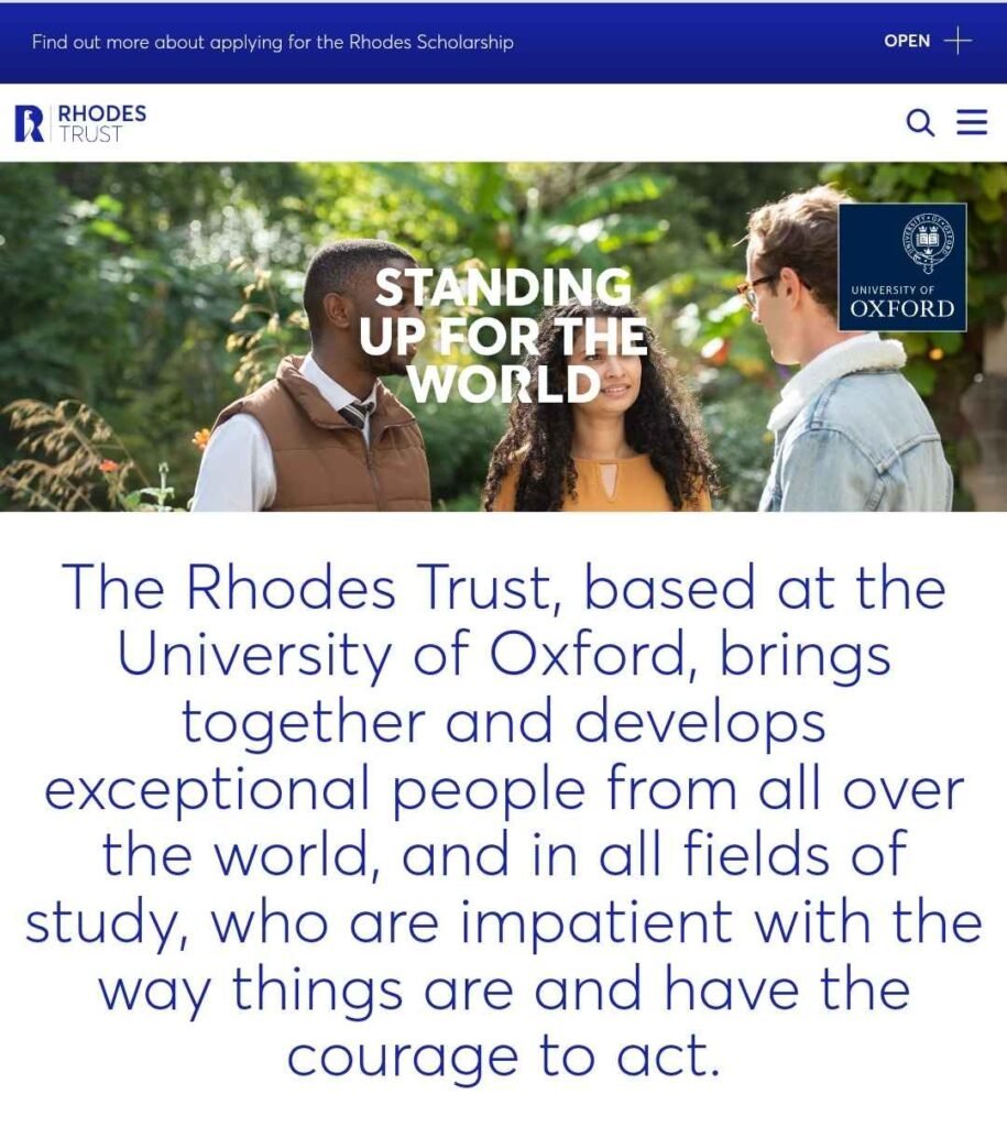 Process To Apply Online Under Rhodes Scholarship India 