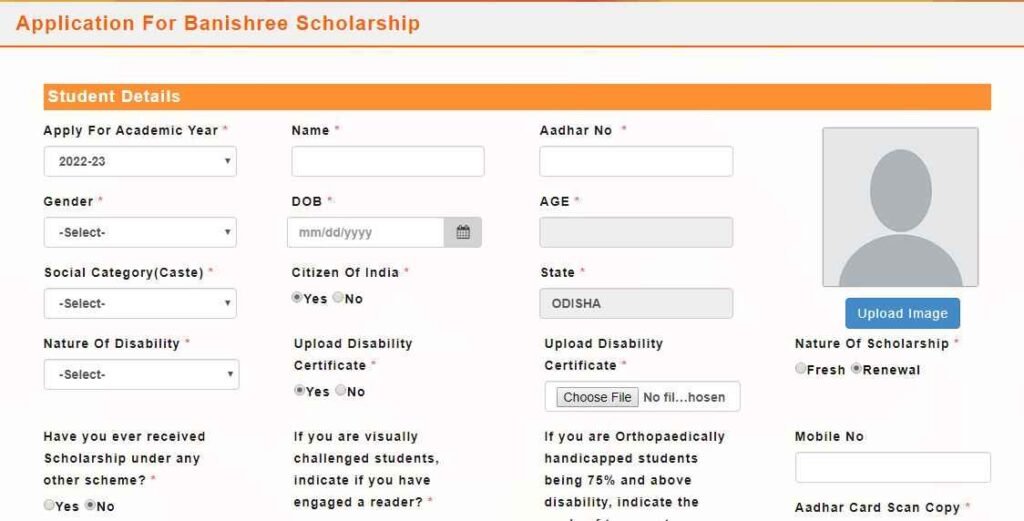 Process To Apply Online Under Banishree Scholarship