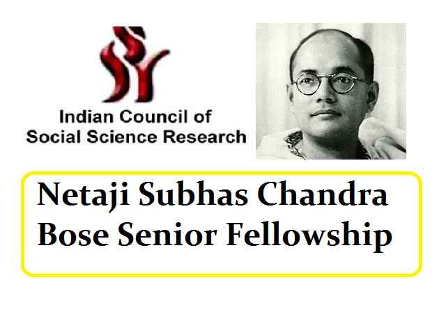 Netaji Subhas Chandra Bose Senior Fellowship 2023: All Details