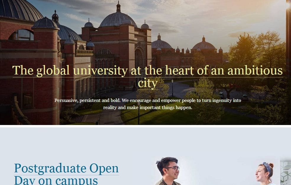 Process To Apply Online Under University of Birmingham Chancellor’s Scholarship