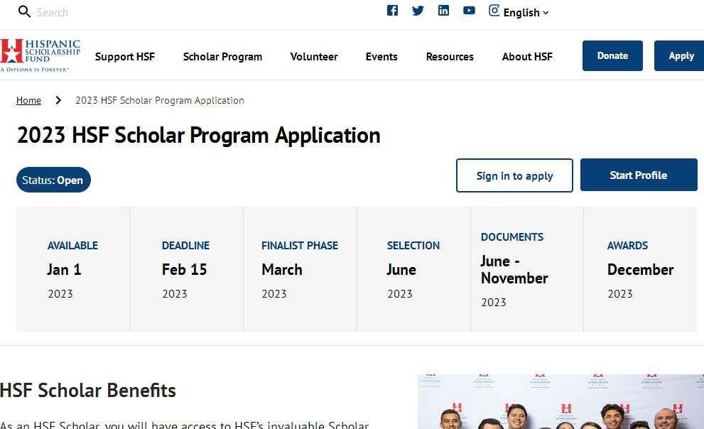 Hispanic Scholarship Fund 2024 Application, Amount & Winners