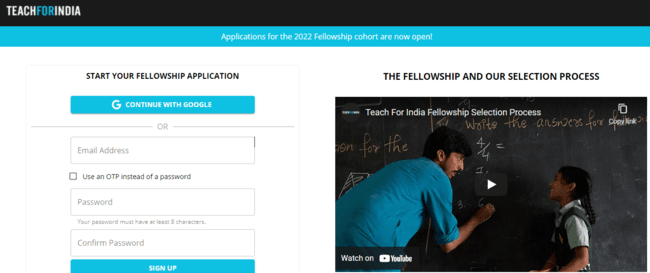 Process To Apply Online Under Tech For India Fellowship 
