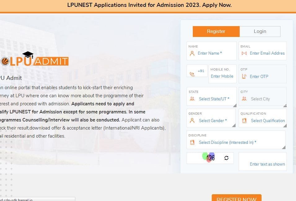 Process To Apply Online Under LPU Scholarship 