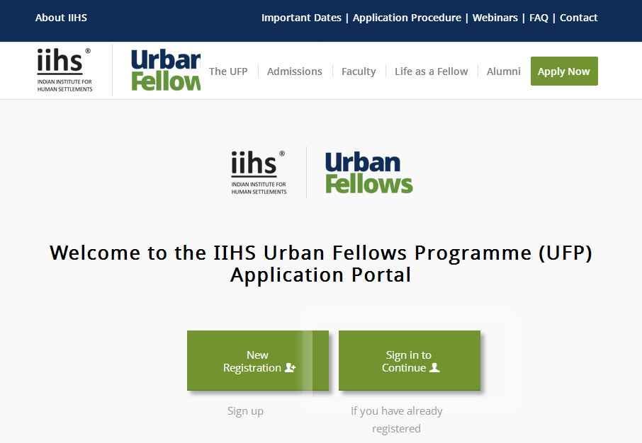 Process To Apply Online Under IIHS Urban Fellows Programme 
