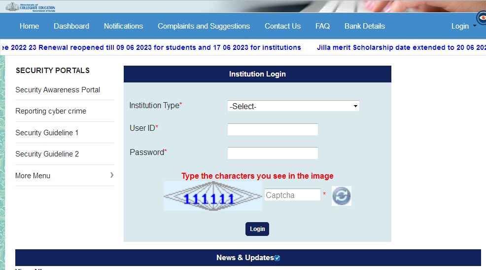 To Do Institution Login 