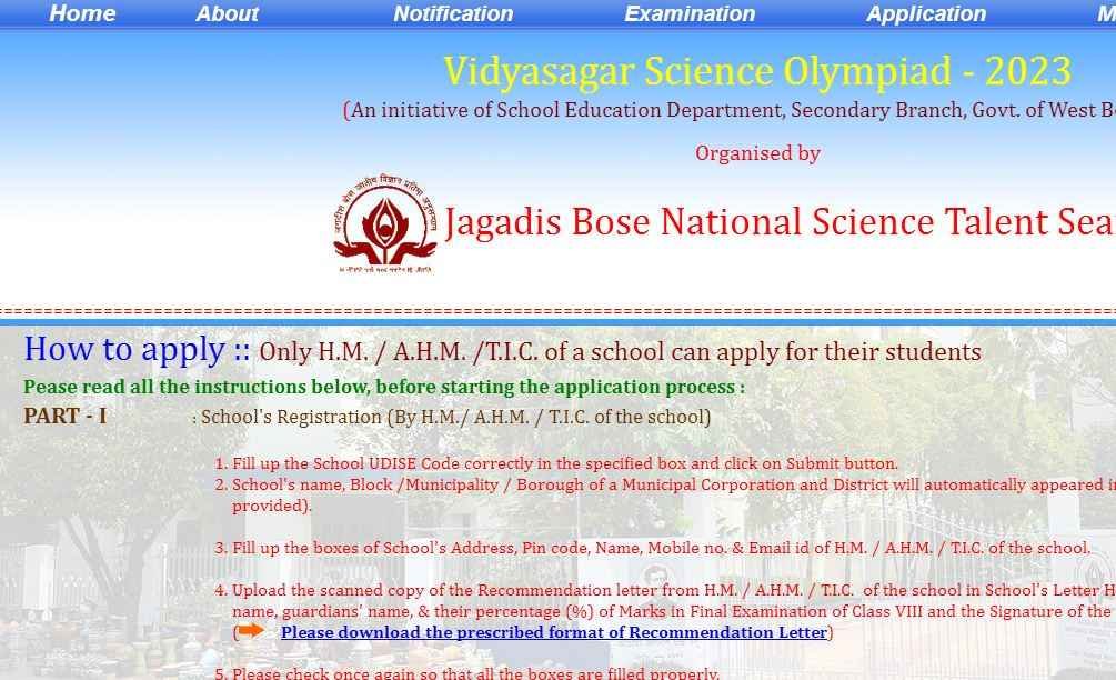 Vidyasagar Science Olympiad 2024 Apply Online & Complete Details