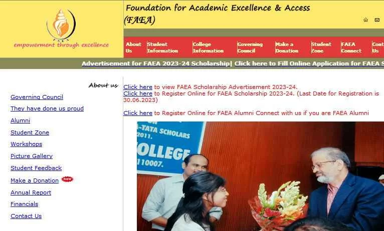 Process To Apply Online Under FAEA Scholarship 